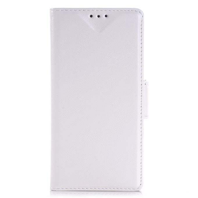 Protective Hard Cover Flip Stand Leather Case for Sony Xperia Z4 Smartphone - White