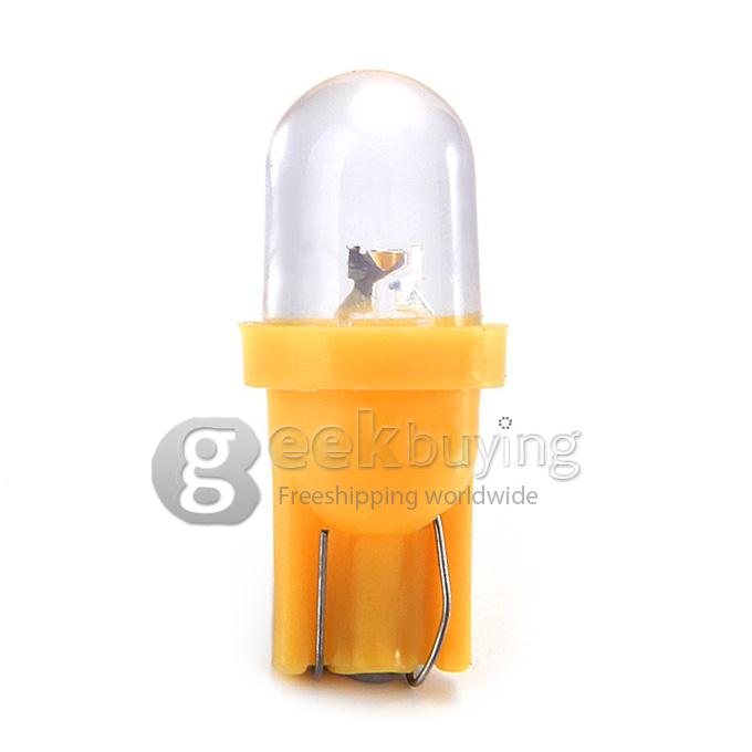 T10 0.2W 30-60lm 6000-6500K Yellow Light LED Bulb Car Signal Lamp (DC 12V, 2 PCS) - Yellow