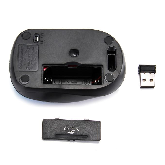 A800 Universal Optical Sensor 2.4GHz Wireless Mouse for Windows Mac OS - Blue