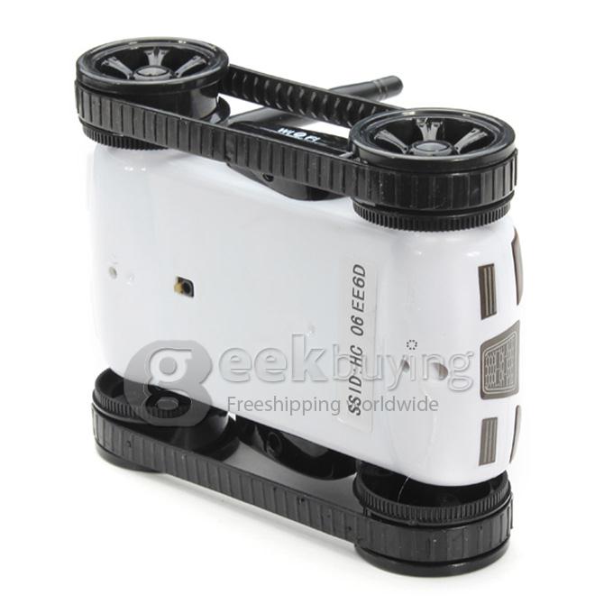 Happy Cow 777-270 Mini WiFi RC Car 0.3MP Camera Real-time Transmission Tank Support iPhone iPad iPod Controller - White