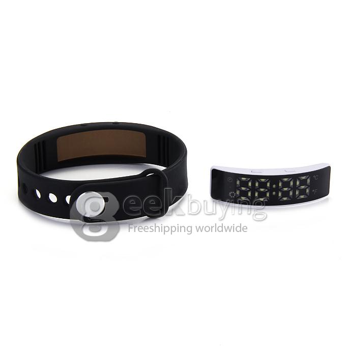 W5 Multifunctional LED USB Smart Bracelet With 3D Pedometer /Sleep Monitor Functions - Black