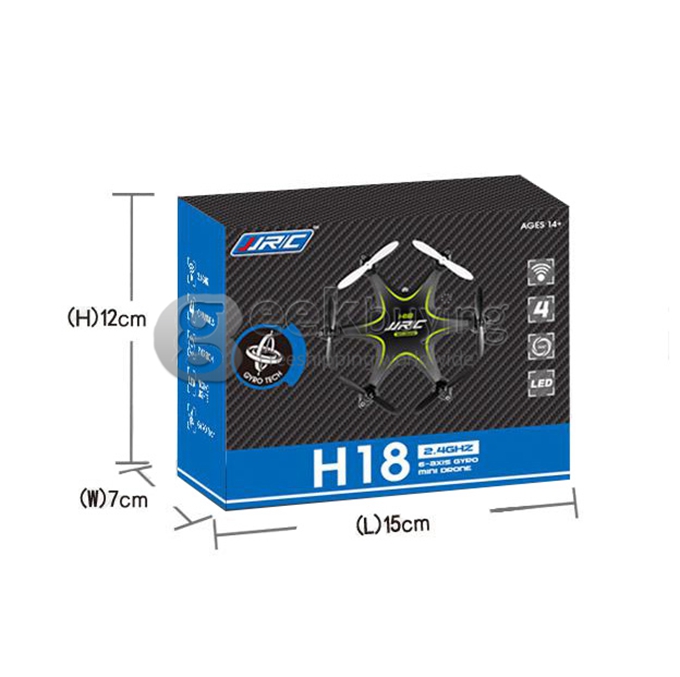 JJRC H18 RC Quadcopter 2.4G 4CH 6 Axis Gyro Headless Mode RTF - Black+Green