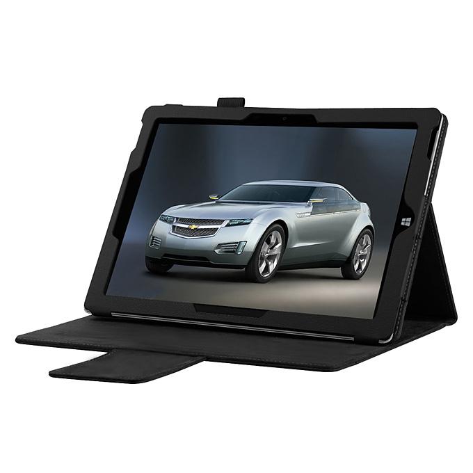 New Folio PU Leather Keyboard Stand Cover Case For 10.8 Inch Microsoft Surface 3 Tablet - Black