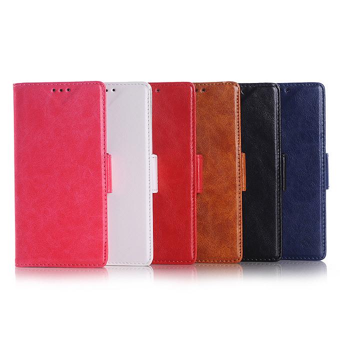 Protective Hard Cover Flip Stand Leather Case for Sony Xperia Z4 Smartphone - White