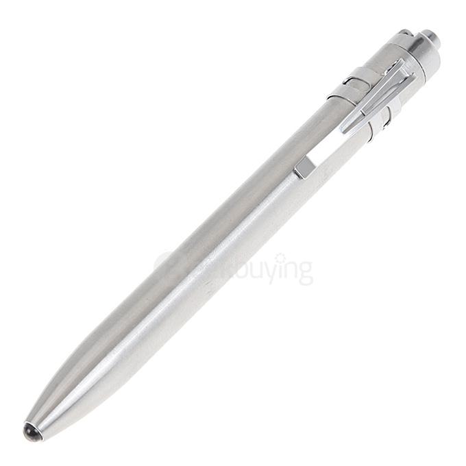 KX-903 Stainless Steel Mini LED Pen Light White Light Penlight Flashlight w/ Clip 1 xAAA