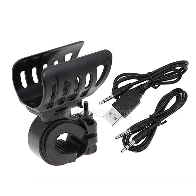 FESTORY X6S IP65 Multifunctional Bluetooth Speaker Mountain Bike Flashlight with Replaceable Battery High-bright Torch - Black