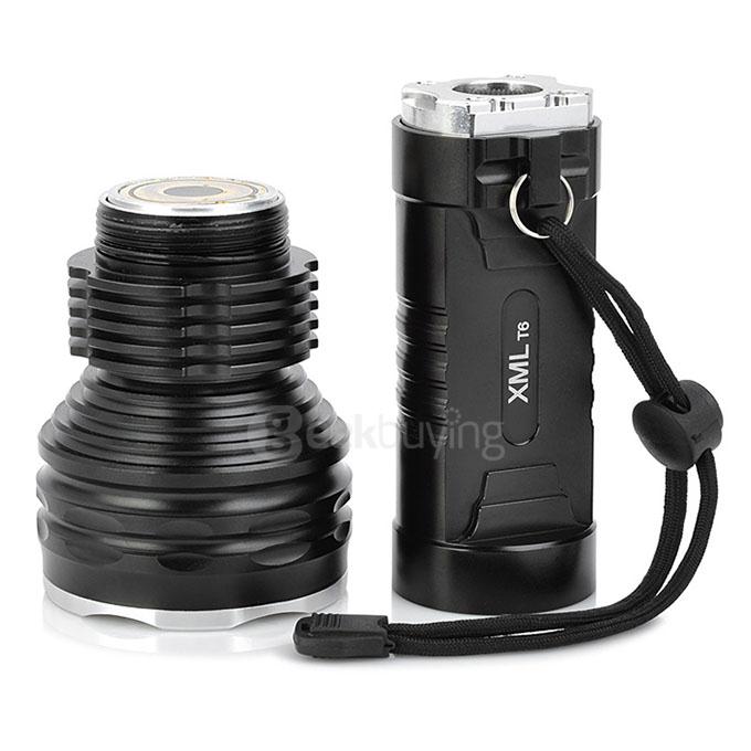 Small Sun ZY-T08 Cree XM-L T6 635lm 5-Mode White Light Flashlight Torch - Black