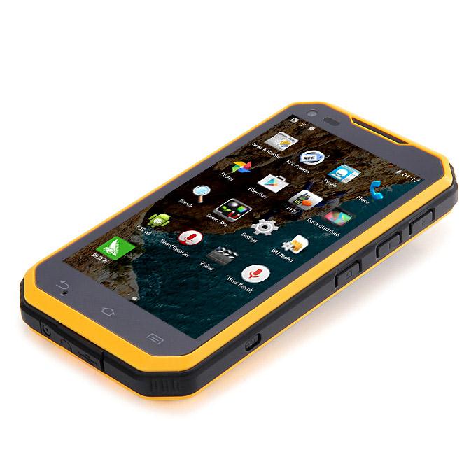 DIGOOR DG2 Plus IP68 Rugged Phone 5.0inch Android 4.4 MTK6582 Quad Core 1.3GHz 1GB 8GB 8.0MP Talkback Miracast - Yellow