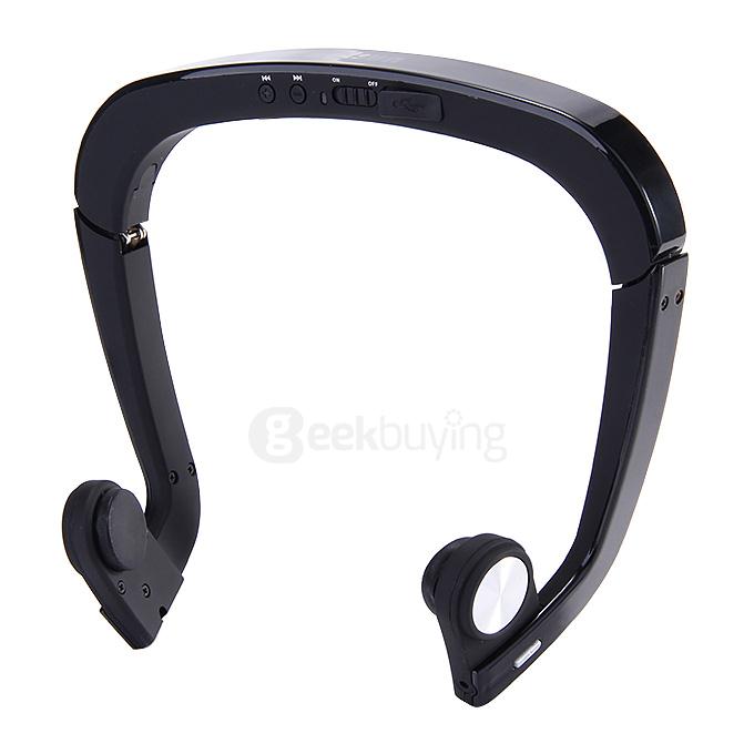 BEASUN ZD100 Portable Bone Conduction Bluetooth Headphones BT3.0 Wireless Stereo Headset - Black