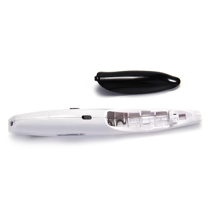 KP-810-38 Multi-function Integrated 2.4G Wireless Pen Mouse Laser Pointer - White + Black