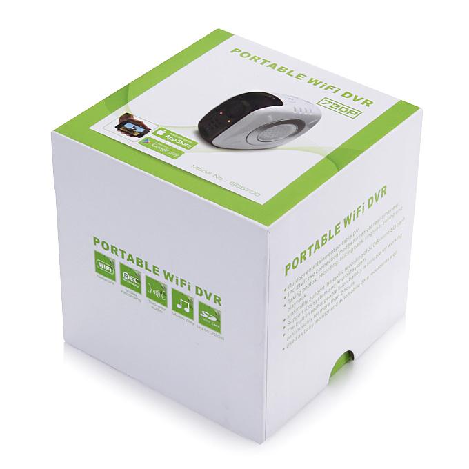 GD5700 Portable DV/DVR WiFi Remote Outdoor Camera 720P Video Recording & Two-way Audio - White + Black