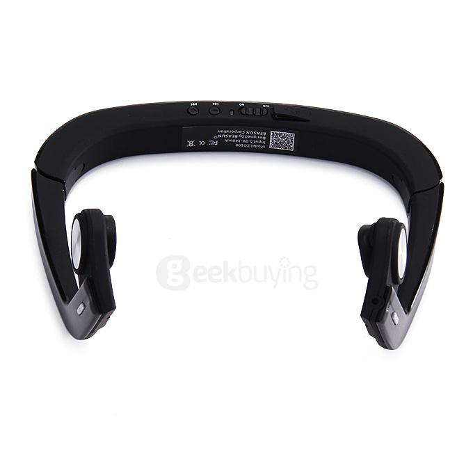 BEASUN ZD100 Portable Bone Conduction Bluetooth Headphones BT3.0 Wireless Stereo Headset - Black