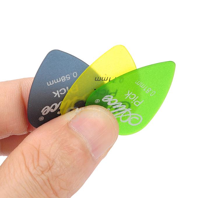 24Pcs/Set Alice AP-24I Plastic Guitar Picks 0.58/0.71/0.81mm Thickness - Multi Colors