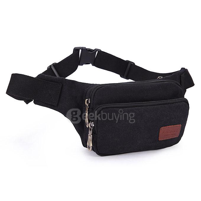 KAUKKO YP86 Leisure Small Pockets Sports Travel Waist Pack - Black