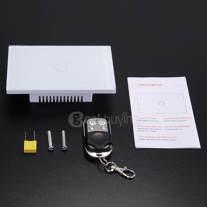 Funry Y8 Home Touch Switch Single Remote Control 1 Way Intelligent Control Switch With Overload Protection - US