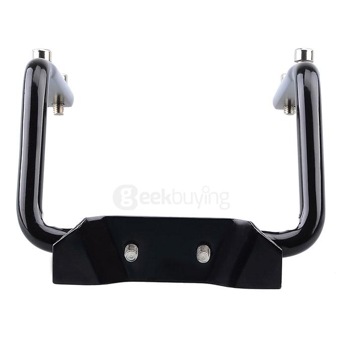 Bicycle Saddle Tail Mounted Aluminum Alloy Dual Water Bottle Holder - Black
