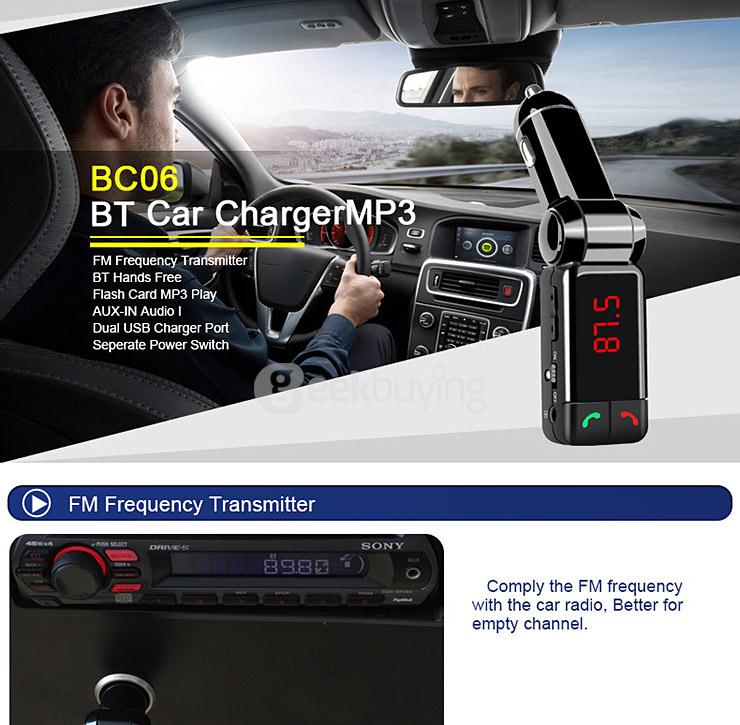 Wireless Bluetooth Dual USB Car Charger Handsfree FM Transmitter SD Card AU