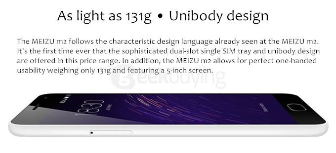 MEIZU M2 Mini 5.0inch 4G Android 5.1 Flyme 4.5 2GB 16GB Smartphone 64bit MT6735 Quad Core 13.0MP 5.0MP Miracast - Gray