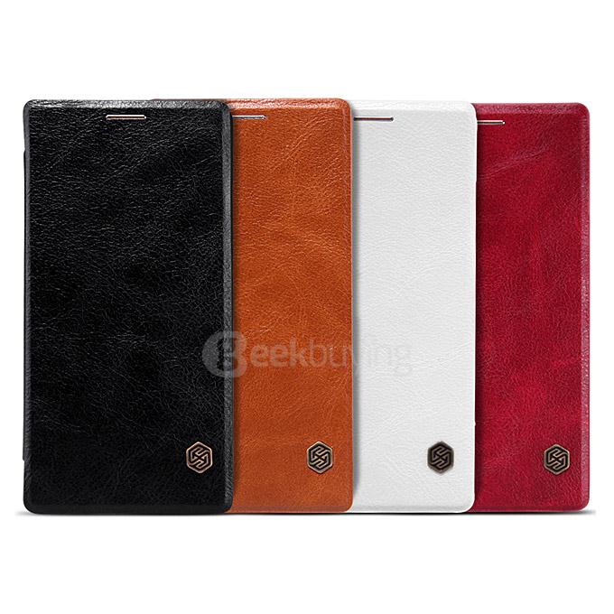Nillkin Qin Series Wallet Leather Case With Credit Card Interlayer for Huawei P8 Smartphone - Black
