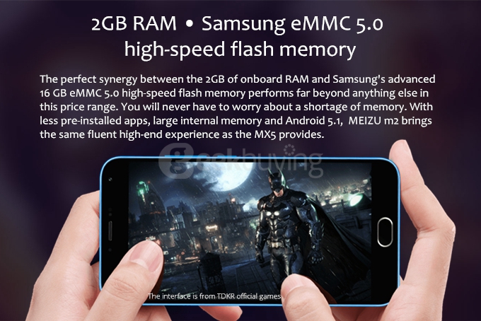 MEIZU M2 Mini 5.0inch 4G Android 5.1 Flyme 4.5 2GB 16GB Smartphone 64bit MT6735 Quad Core 13.0MP 5.0MP Miracast - Gray