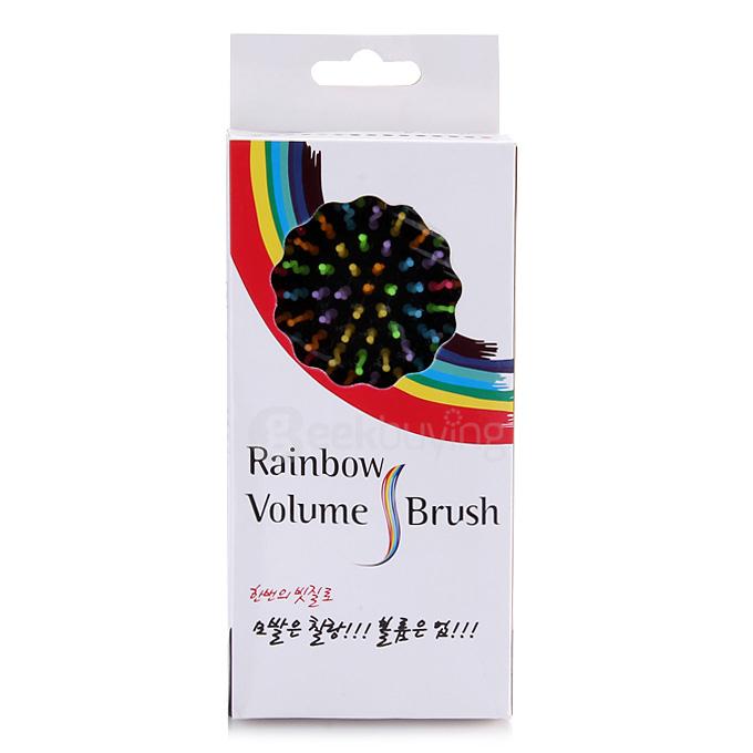 2 in 1 Rainbow Comb Volume Hair Brush Hairdressing Mirror Tool Travel Household Necessity