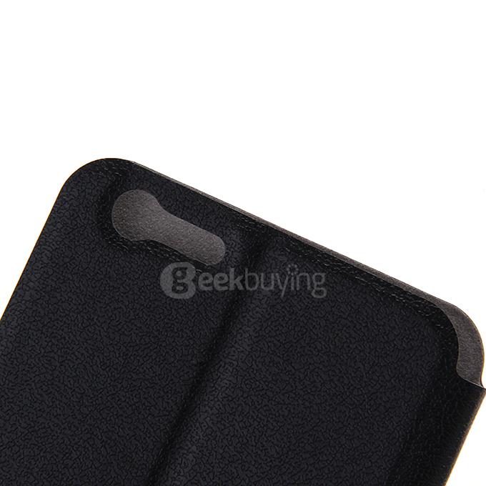 Protective Hard Cover Flip Stand Leather Case for CUBOT X10 Smartphone - Black