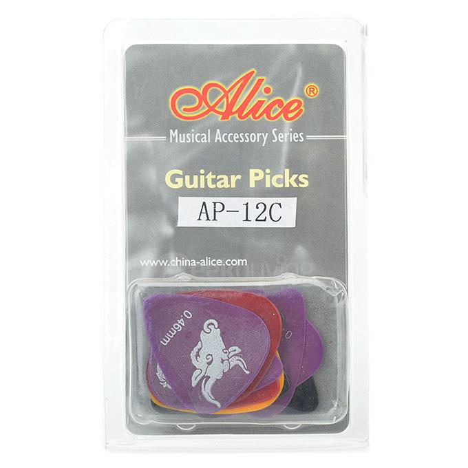 12Pcs/Set AP-12C Constellation Design Plastic Guitar Picks 0.46/0.71/0.81mm Thickness - Multi Colors