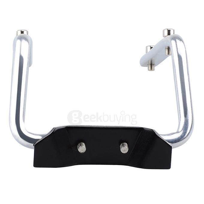 Bicycle Saddle Tail Mounted Aluminum Alloy Dual Water Bottle Holder - Silver