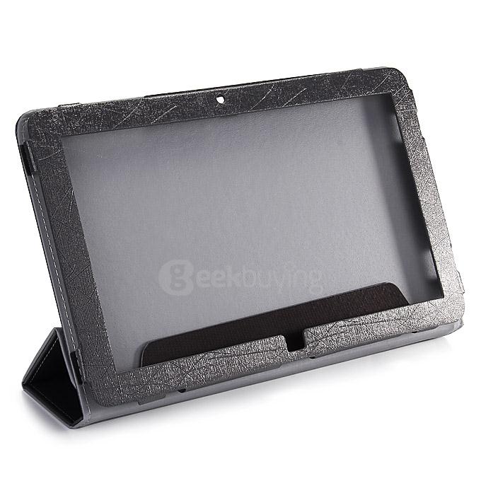 10.6 Inch PU Leather Stand Case Cover for CUBE i7 Stylus Tablet PC - Black