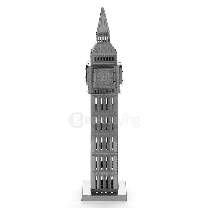 MINI DIY 3D Nanometal Model Big Ben Puzzle - Silver