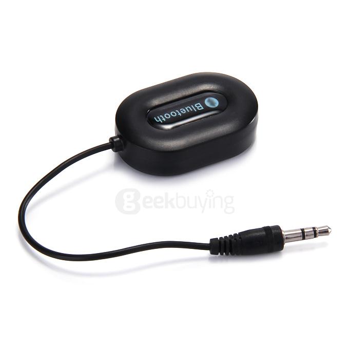 BM-E9 Bluetooth Stereo Audio Receiver Hi-Fi A2DP BM-E9 BT3.0 AUX Car Kit With 3.5MM Adapter/ Built-in Battery - Black