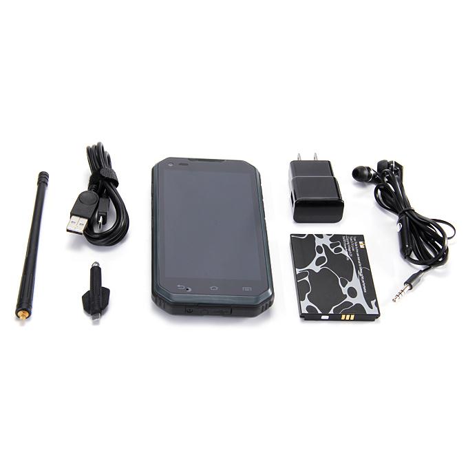 DIGOOR DG2 Plus IP68 Rugged Phone 5.0inch Android 4.4 MTK6582 Quad Core 1.3GHz 1GB 8GB 8.0MP Talkback Miracast - Black
