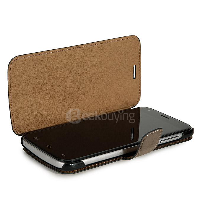Original Cortex Flip Cover Protective Case for DOOGEE Y100 Pro 4G Smartphone - Brown