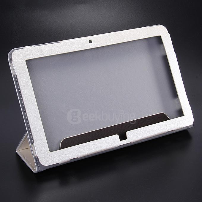 10.6 Inch PU Leather Stand Case Cover for CUBE i7 Stylus Tablet PC - White