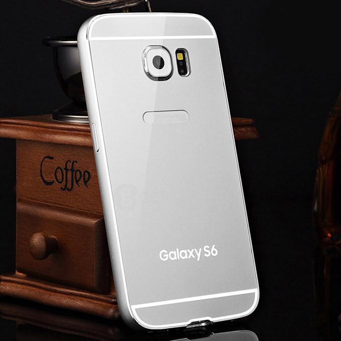 Metal Bumper Shockproof Protect Slim Back Case Cover For Samsung Galaxy S6 i9200 - Silver
