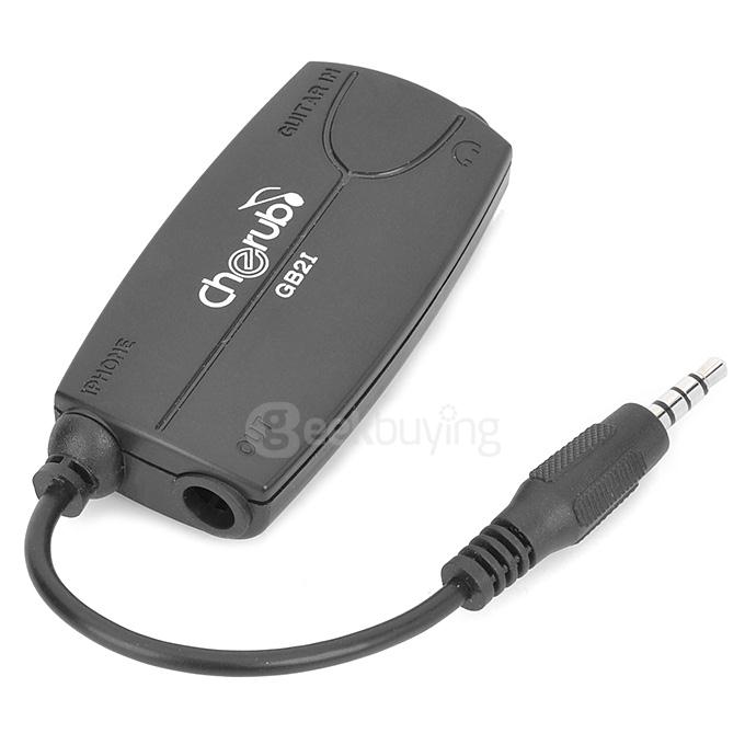 Cherub GB2i Electric Guitar Bass To iPhone Cellphone Tuning Connector Effect Device - Black