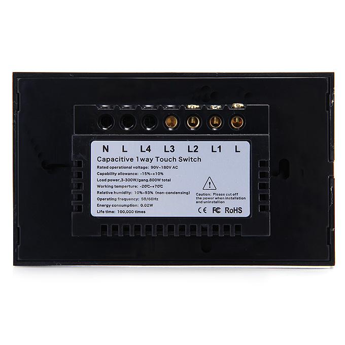 Funry Y8 Home Touch Switch Triple Touch Control 1 Way Intelligent Control Switch With Overload Protection - US