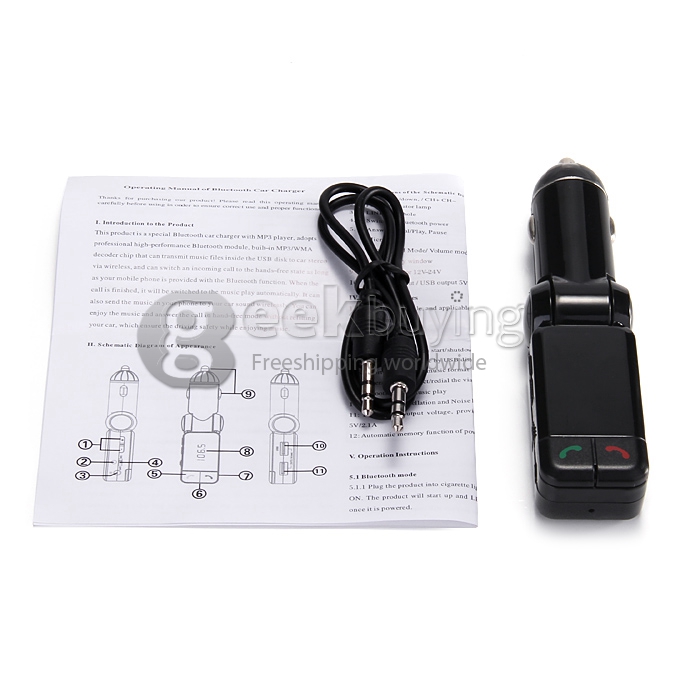 Wireless Bluetooth Dual USB Car Charger Handsfree FM Transmitter SD Card AU