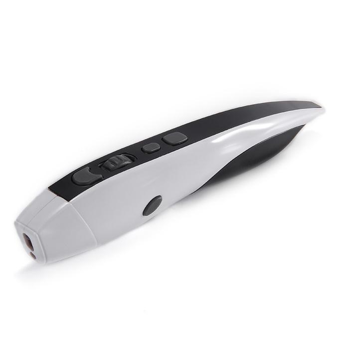 KP-810-38 Multi-function Integrated 2.4G Wireless Pen Mouse Laser Pointer - White + Black