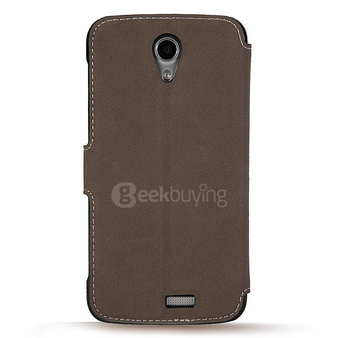 Original Cortex Flip Cover Protective Case for DOOGEE Y100 Pro 4G Smartphone - Brown