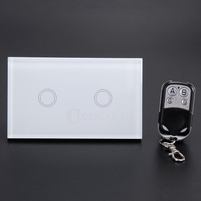Funry Y8 Home Touch Switch Double Remote Control Intelligent Control Switch With Overload Protection - US