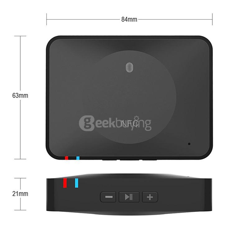 Seenda NFC Bluetooth Audio Receiver for Sound System / Bluetooth Receiver /Bluetooth HD Music Receiver - Black