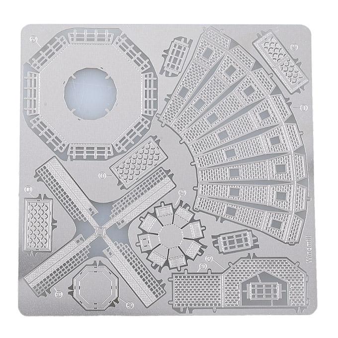 MINI DIY 3D Nanometal Model Dutch Windmill Puzzle - Silver