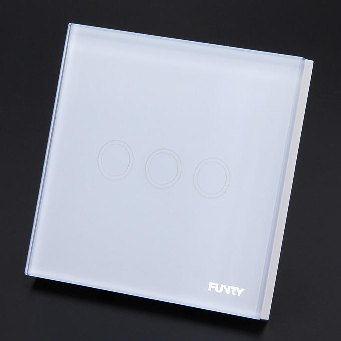 Funry Y8 Home Touch Switch Triple Touch Control 1 Way Intelligent Control Switch With Overload Protection - EU