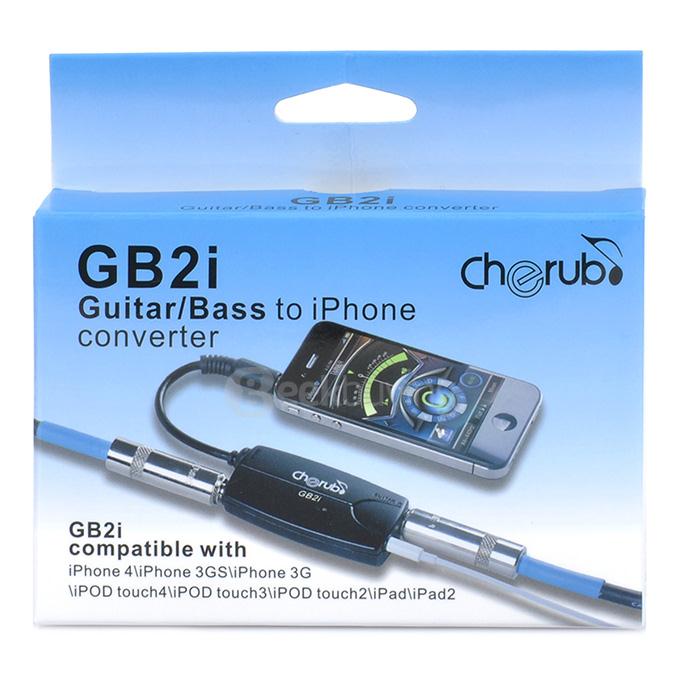 Cherub GB2i Electric Guitar Bass To iPhone Cellphone Tuning Connector Effect Device - Black
