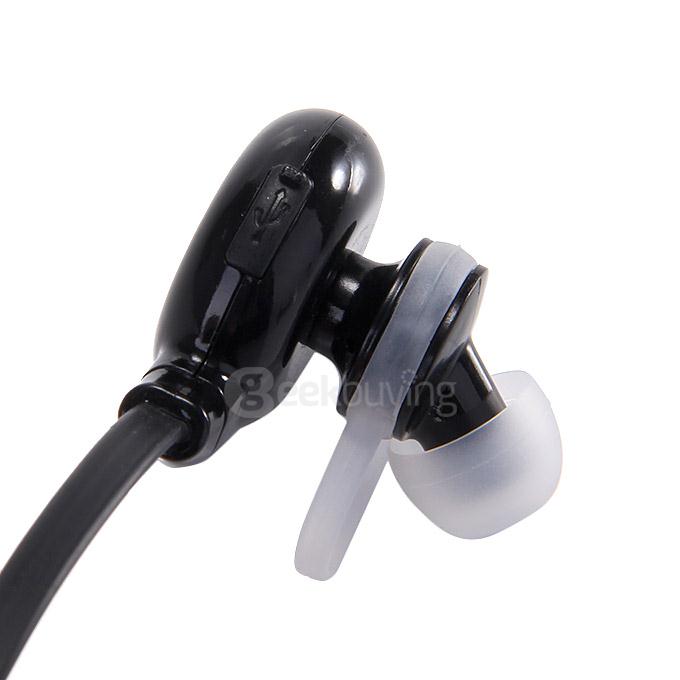 BT-H108 Bluetooth Stereo Headset BT4.1 Headphone Wireless Earbuds Sports Earphone Dual Power Supply - Black