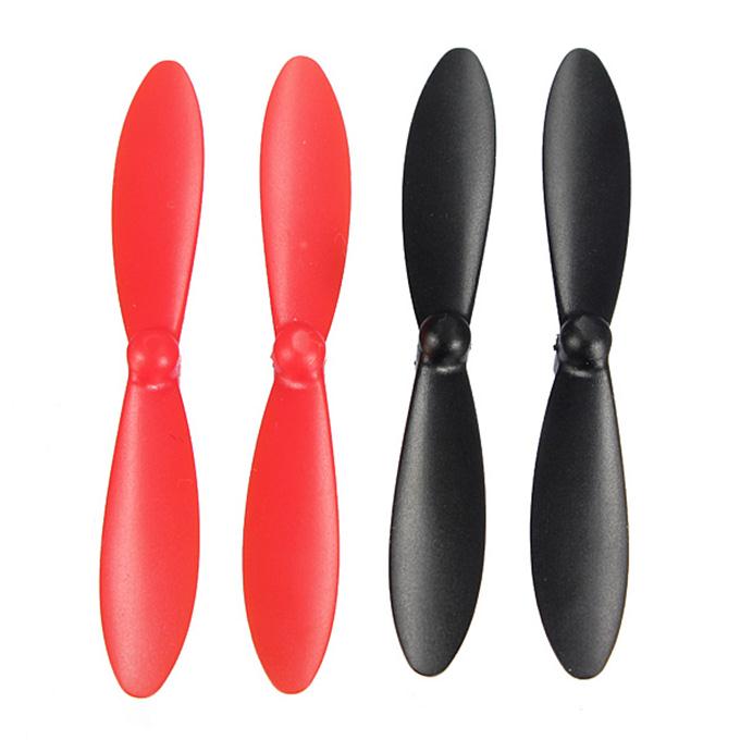 H107-A36 Propeller Blade Set Spare Parts For Hubsan X4 H107C RC Quadcopter - Black + Red