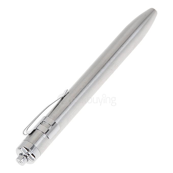 KX-903 Stainless Steel Mini LED Pen Light White Light Penlight Flashlight w/ Clip 1 xAAA