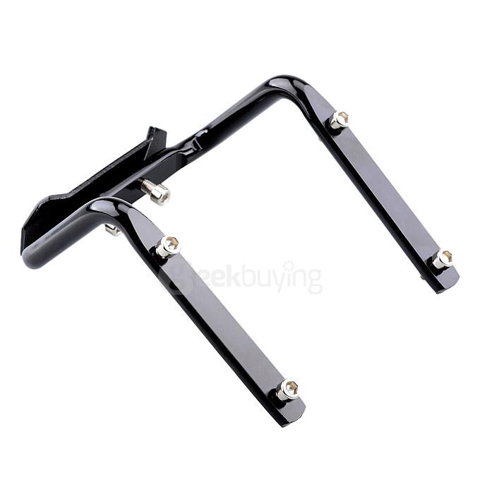 Bicycle Saddle Tail Mounted Aluminum Alloy Dual Water Bottle Holder - Black