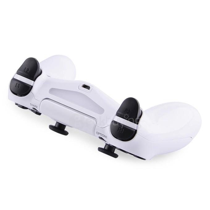 PS4 USB Wired Gaming Controller Gamepad With Analog Sticks Half Cracked Version for PC / Laptop / PlayStation 4 - White